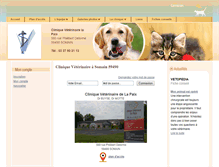 Tablet Screenshot of cliniqueveterinairelapaix.com